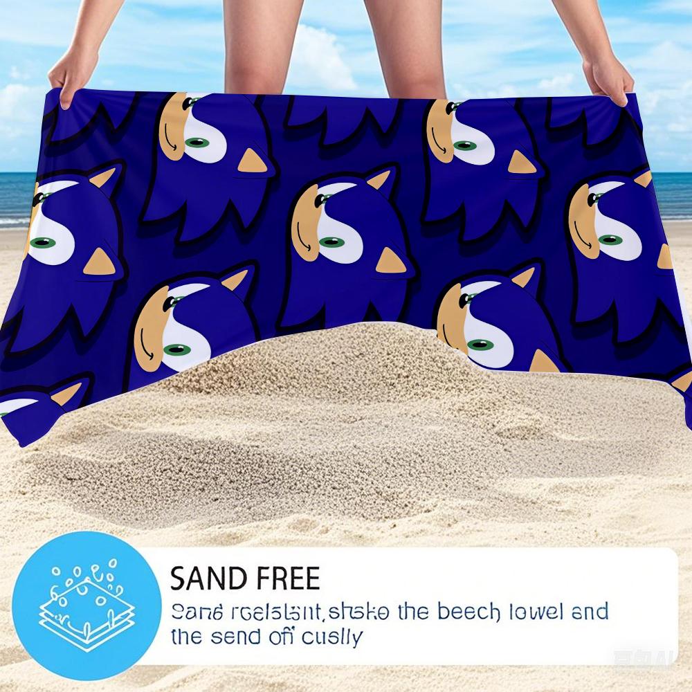 Anime S-Sonics Pattern Quick Drying Bath Towel Microfiber beach towel light weight swimming camping yoga beach out