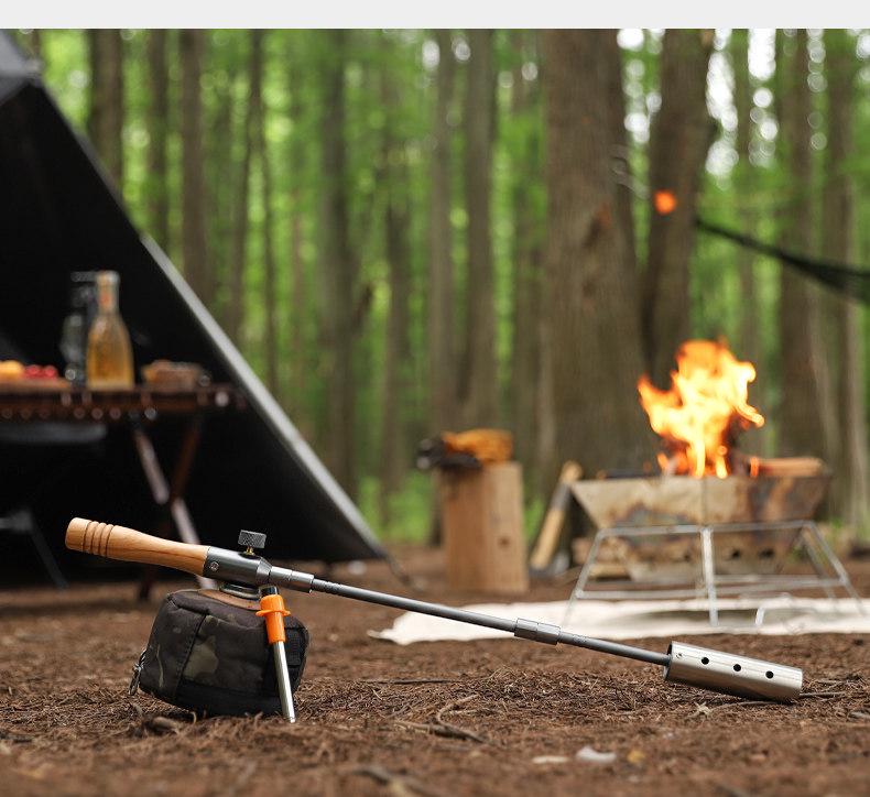 Portable Stainless Steel Camping Flamethrower with Detachable Handle