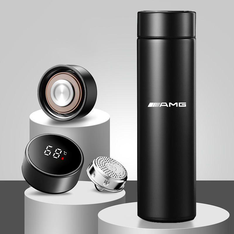 

500ml Smart Thermo Mug Filter Coffee Drink Flask Temperature Display For Mercedes Benz AMG W203 W206 W205 W211 W212 W210 W108 чорний