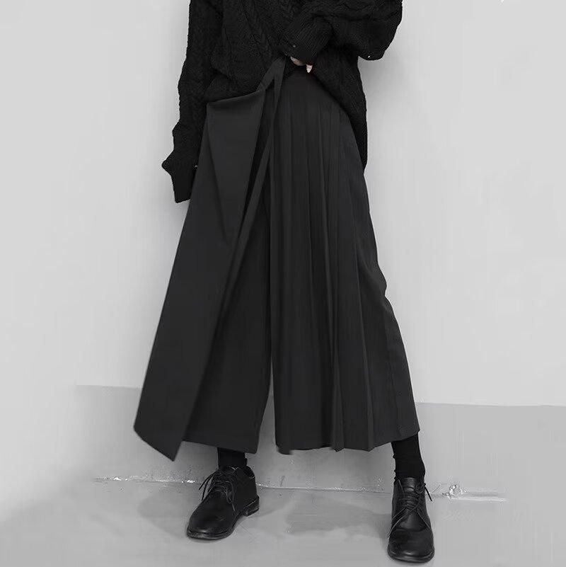 Herren Frühling Design Gerades Bein Weites Bein Hosen für Teenager, Einfarbig Mittelhoch Personalisierte Cropped Hosen
