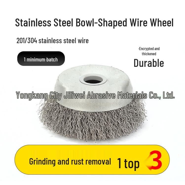 Stainless Steel Flat Wire Wheel for Bench Polishers and Angle Grinders