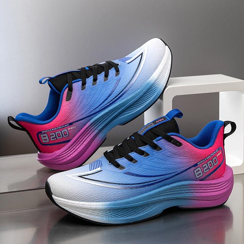2025 spring new running shoes men's shock absorption racing marathon student sports shoes carbon board student physical training shoes