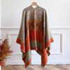 Winter Pashmina Shawl for Women Luxury Lady Poncho Elegant Windproof Scarf Autumn Soft Traveling Cape Shawl Winter Clothing