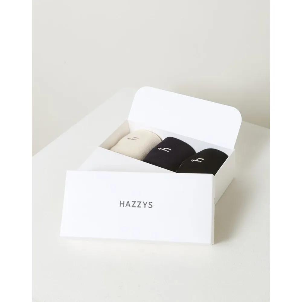 HISS5F229IV_Women s Ivory Line Color Block Cotton Blend Mid-calf Socks 3-Piece Set