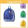 Stylish And Colorful Candy Color Children Backpack For Boys And Girls With Checkered Design