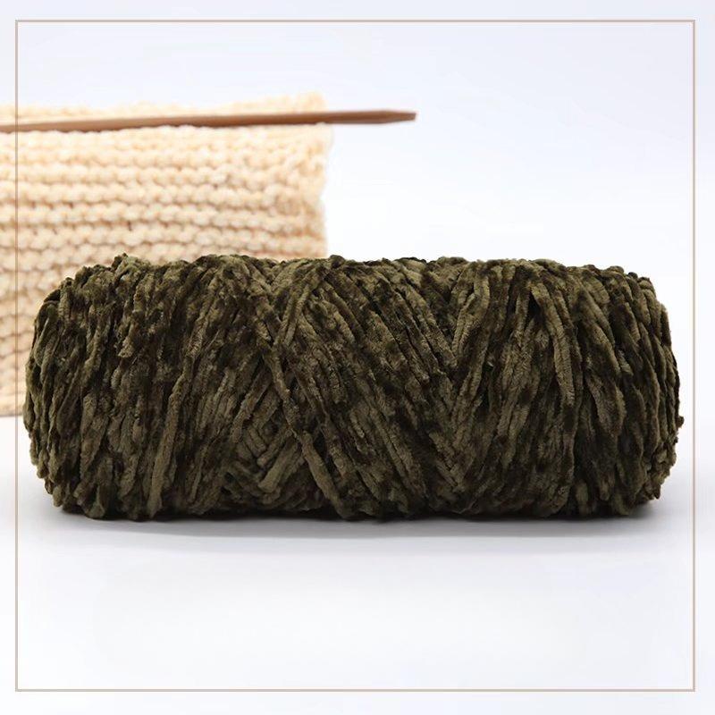 500g Chenille Soft Velvet Yarn Cotton Wool Yarn Crochet Yarn DIY Handmade Scarf Sweater Coat Blankets for Knitting Crafts