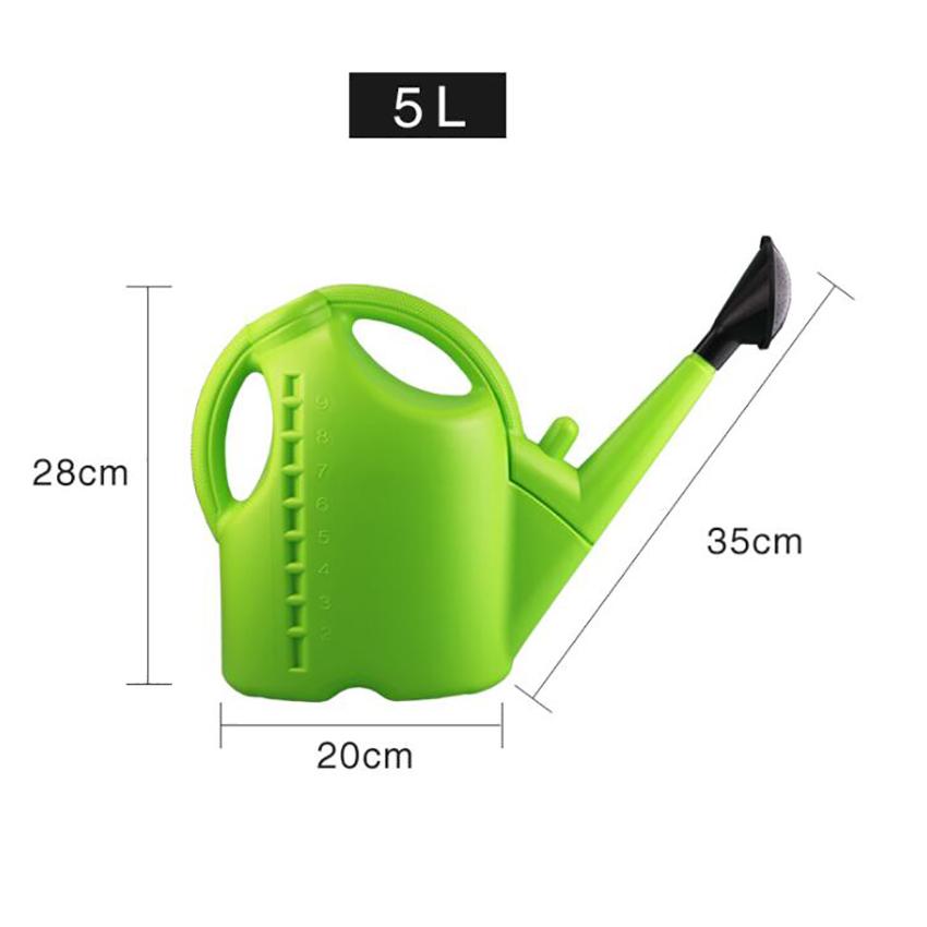 Platsic Watering Can, 5L, Watering Can Garden Watering Pot with Detachable Shower Head for Indoor Outdoor Plants, Blue, Green