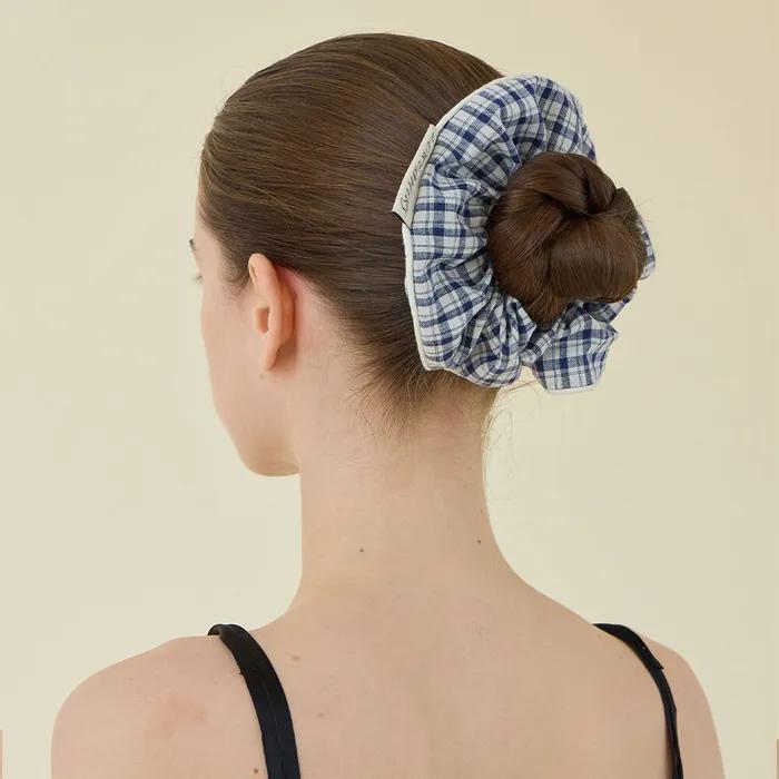Check Night Woven Scrunchie