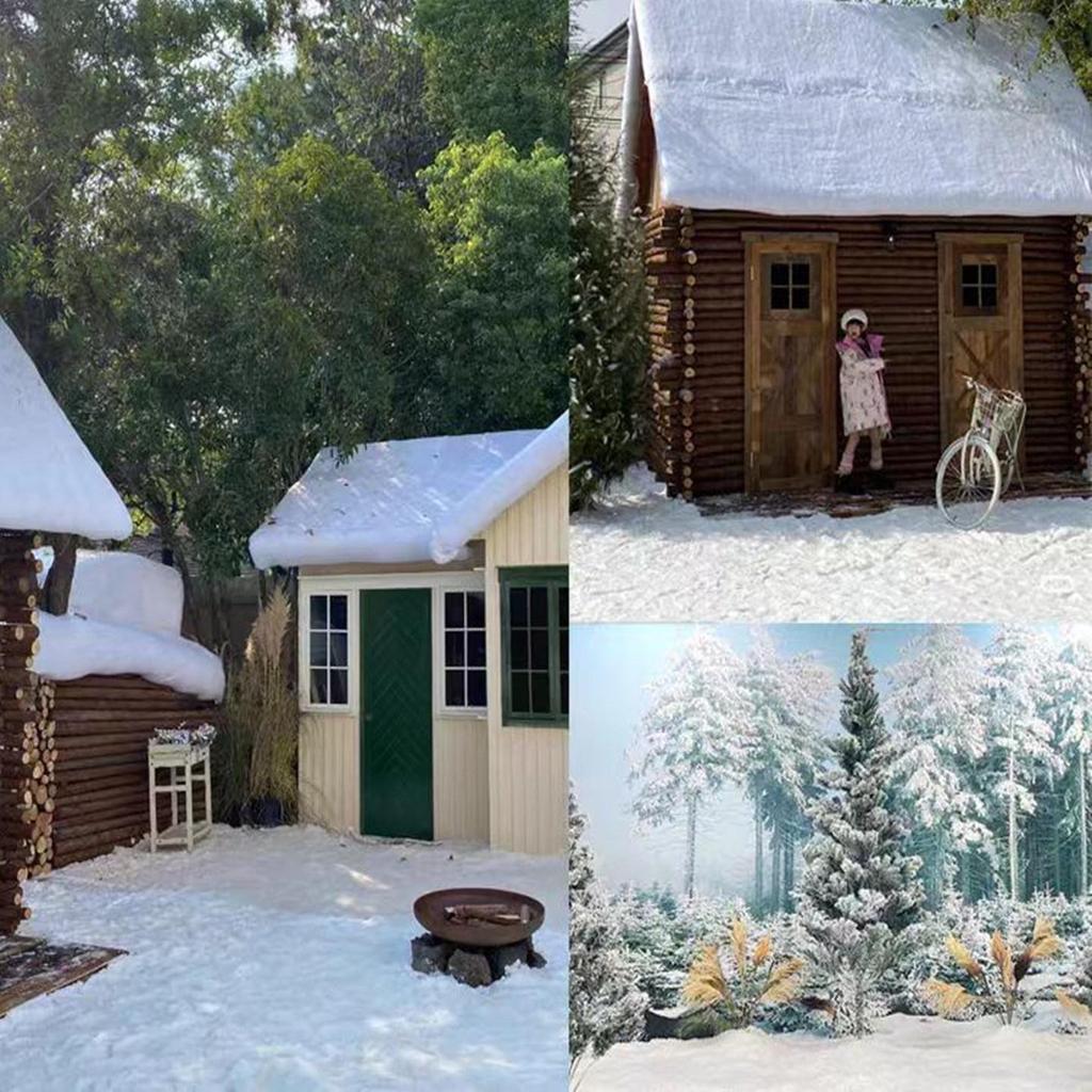 Flickering Christmas Snow Scenery Window Display: Artificial Snow Powder for Photo Shoots and Decoration