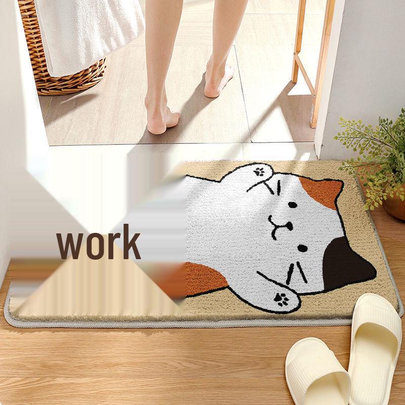 Kreskówkowy Niedźwiedź Sztuczny Kaszmir Wycieraczka – Odporna na Zabrudzenia, Wodochłonna i Szybkoschnąca