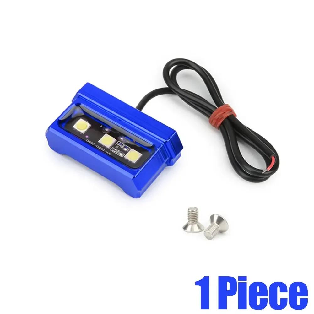 1pc Motorcycle Aluminum Alloy Mini CNC Number Plate Waterproof Lamp Rear Tail LED 12V License Plate Light Motorbike Accessories