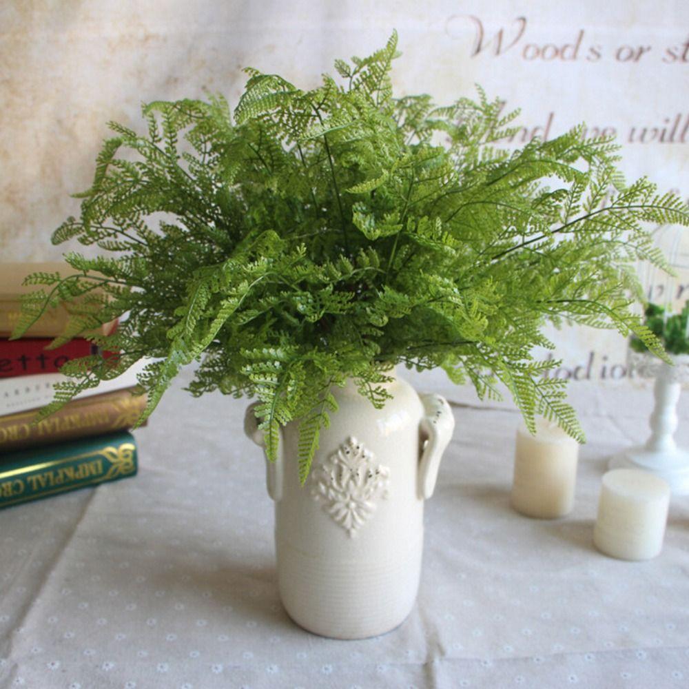 

Plush Fishtail Pine Fern Leaves Handmade Fake Plants Artificial Fern Greenery Plants Wedding