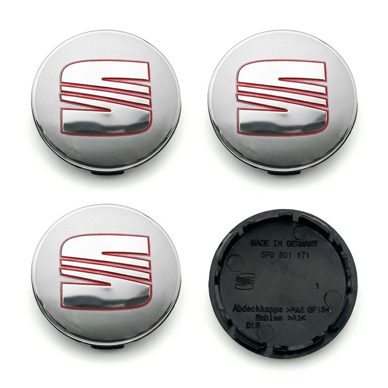 

4Pcs Car Badge Emblem Wheel Center Hub Caps Rim Hubcap Cover For SEAT Leon MK1 MK2 MK3 5F Ibiza 6L 6J Altea Arona Tarraco Cupra Cordoba срібний