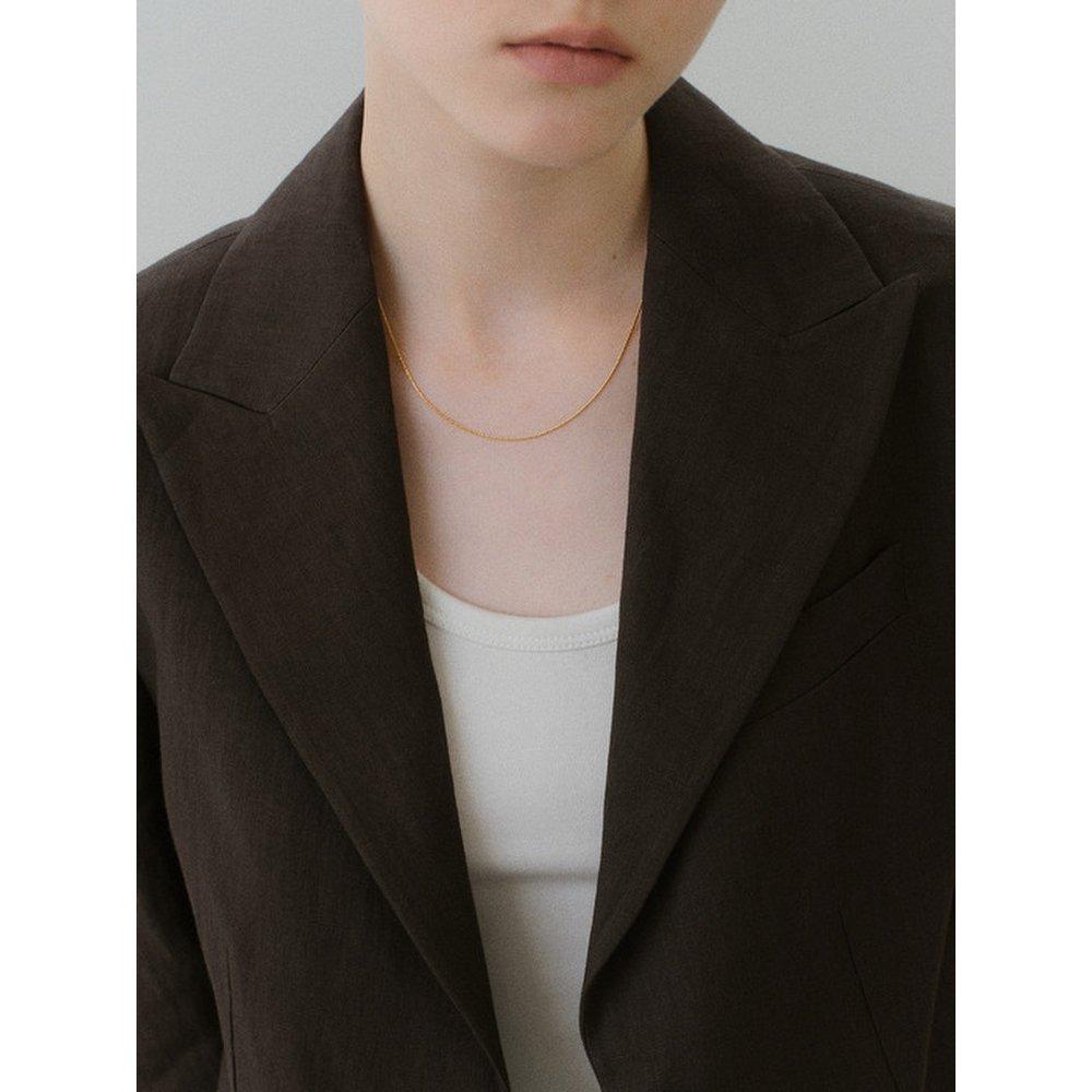 [White Gold] Glitter Line Necklace