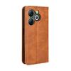For itel Power 55 5G Leather Case Wallet Stand Retro Texture Phone Cover