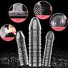 1PCS Transparent Penis Covers Extender Men's Crystal Wolf Tooth Condoms Finger Cock Ring Adult  Sex Toys For Male Longer Lasting