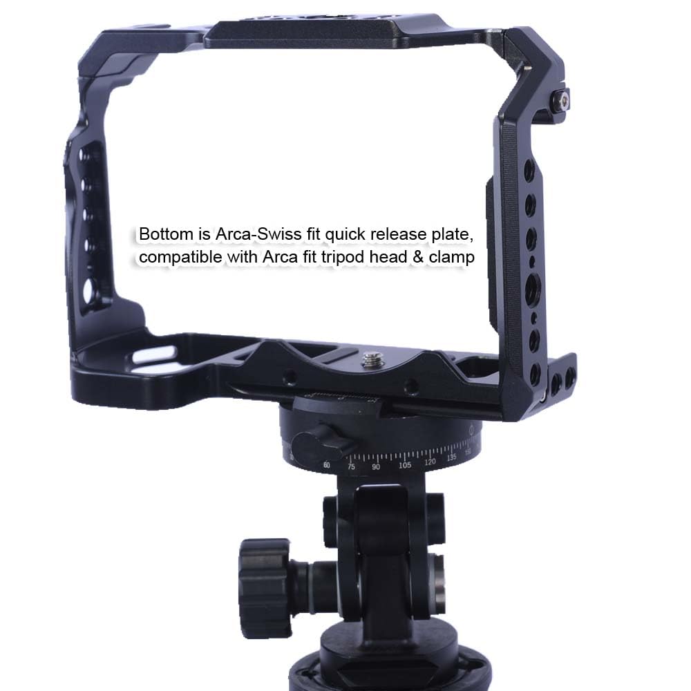 Nikon Z5 Z5II Z6 Z6II Z7 Z7II Camera Cage with Fit Quick Release Vlogging Video Shooting Filmmaking Rig Stabilizer with Dual Cold Shoe Arca-Swiss