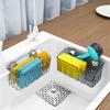 Sponge Holder With Suction Cup Sink Organizers Kitchen Storage Durable Plastic Drainage Holes Modern Design For Cleaning Tools