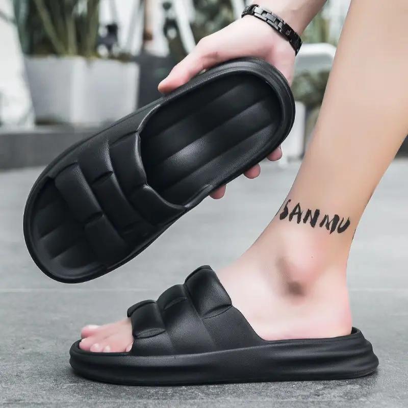 Fashion Couple Male Slipper House Indoor Platform Walk Around Home Slides Eva Low Price Elegant 2025 Fashion Original Fun Pvc Men's Shoe