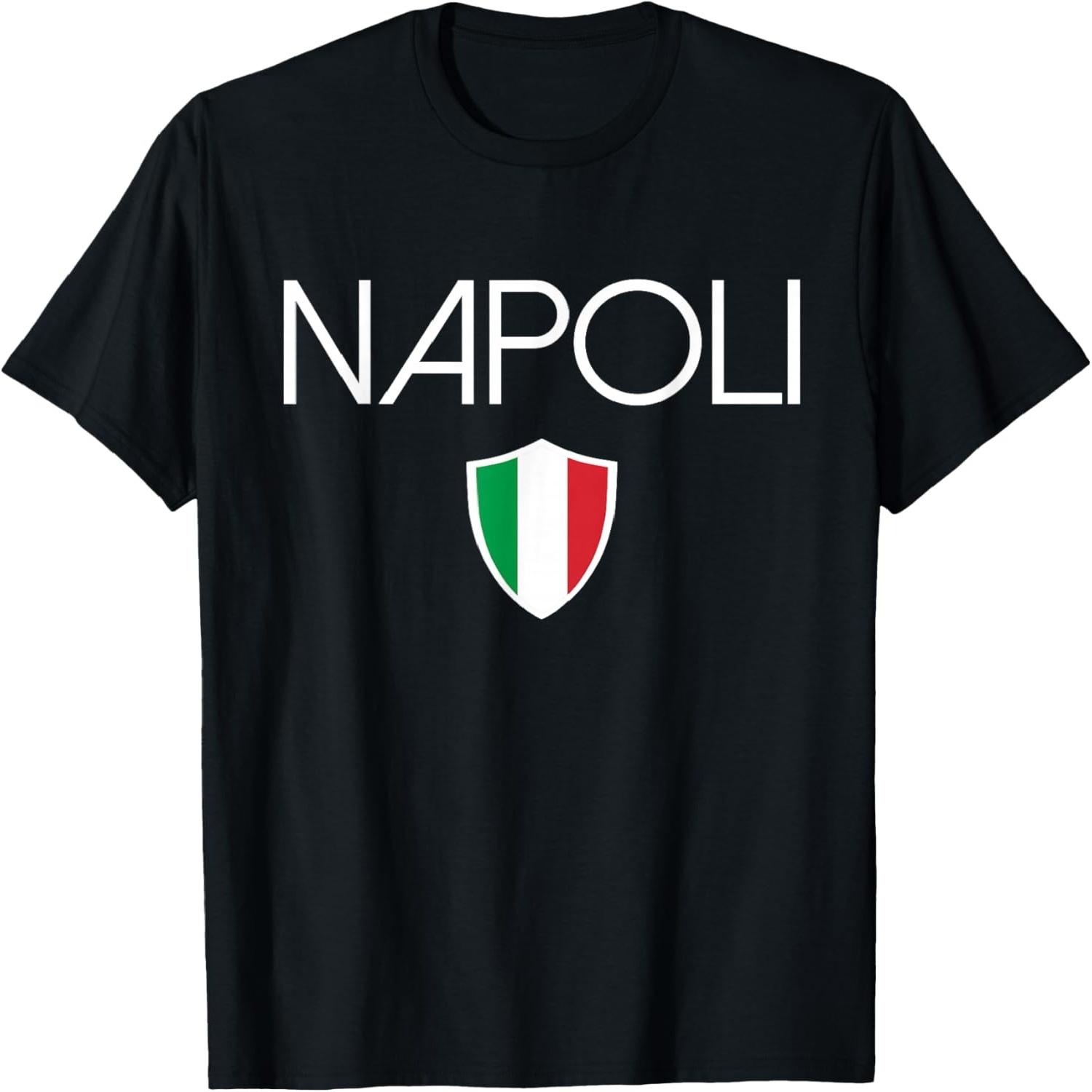 Napoli T-Shirt Italian Flag Naples Italy Soccer Souvenir tee T-Shirt S разноцветный