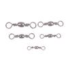 100Pcs Fishing Rolling Swivel Snap Drag Stainless Steel Fishhooks Barrel Swivel Fishing Line Connector Saltwater Freshwater
