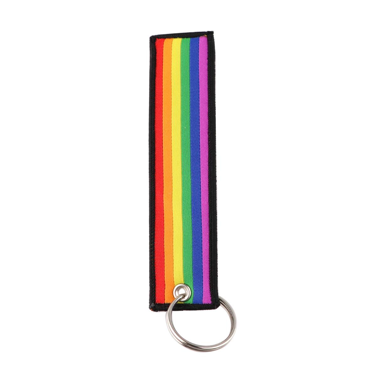 

Rainbow Woven Label Keychain and ID Card Lanyard