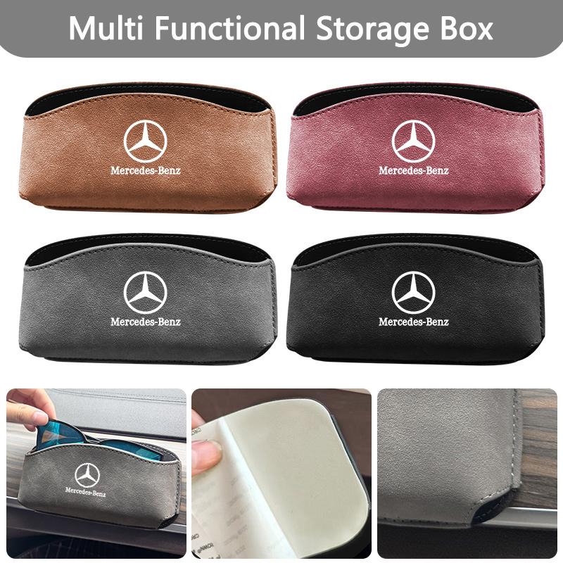 Suede Car Multifunctional Storage Box Hanging Pocket For Mercedes Benz 2022 C S Class W206 W223 S350 C260 C300 S400 S450 S500 CLNOP1