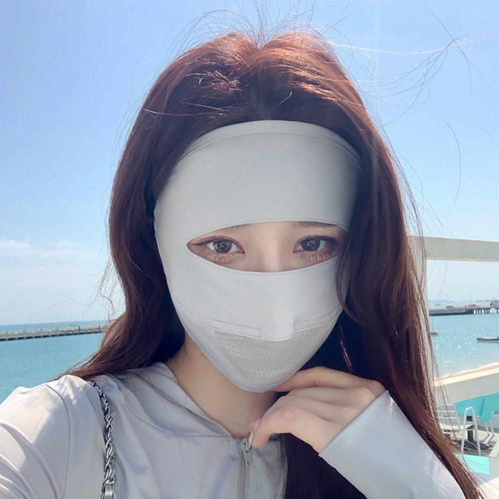 Breathable Sunscreen Mask Traceless Face Veil New Facial Gini  Outdoor Sports
