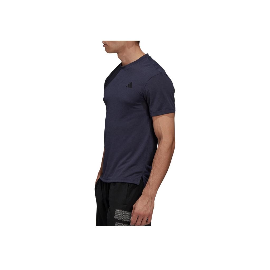 adidas Bar Tech Tee Round Neck Short Sleeve T-Shirt Men Tops Navy-Blue GR7101