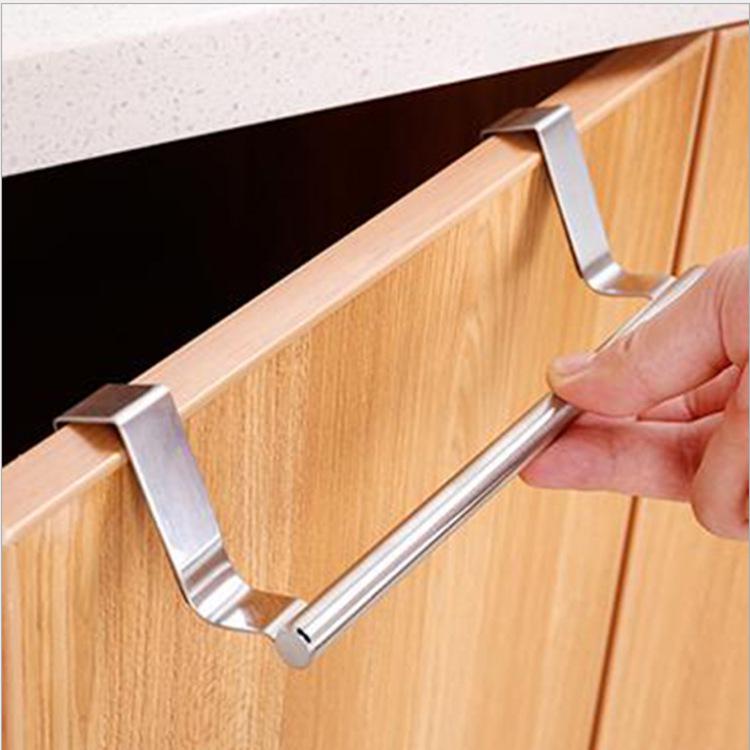 Stainless Steel Over-Cabinet Towel & Dishcloth Hanger