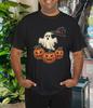 Halloweenské čarodějnické oblečení, trička s kočkou a dýní, halloweenská dýňová trička