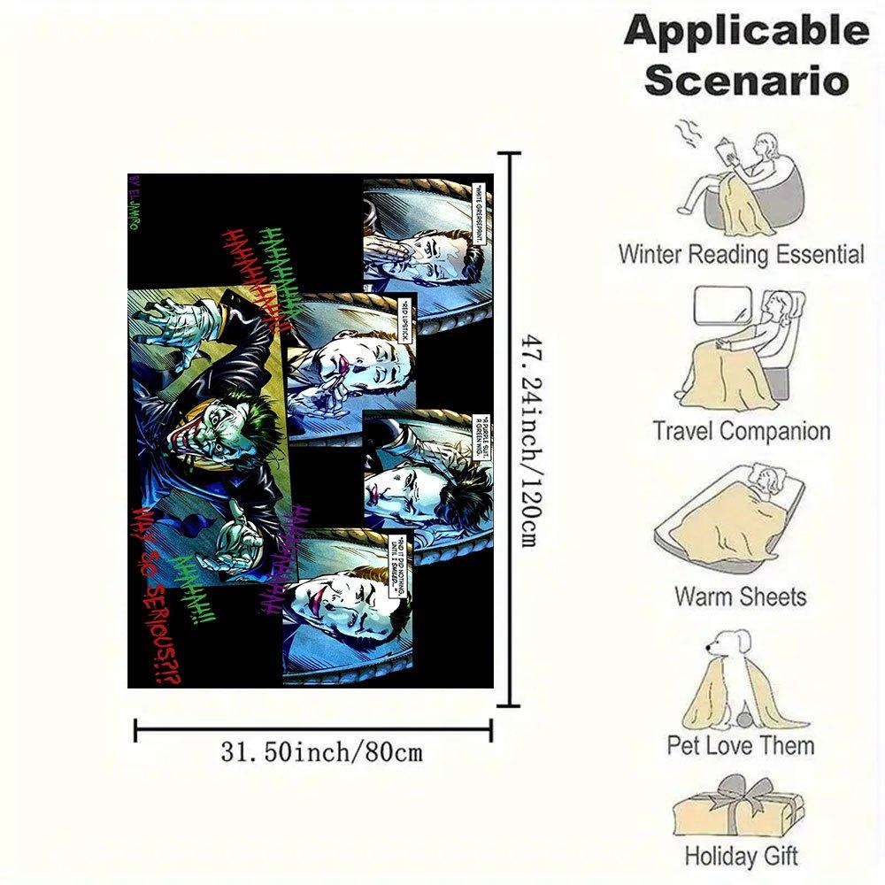 The Joker Makeup Kit DC Comics Cosplay Costume Accessories Set Blanket Flannel Throw Blanket for Sofa, Bed, Travel, Camping, Office, Couch, Chair