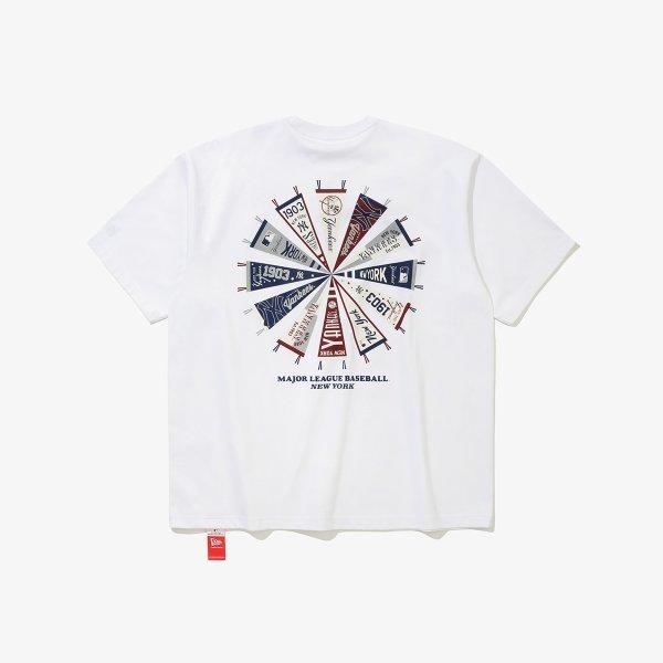 New Era New York Yankees Team Flag T shirT whiTe 15147511