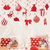 12pcs Red Christmas Spiral Pendant Candy Gift Box Bell Merry Christmas Decorations  Children Gifts