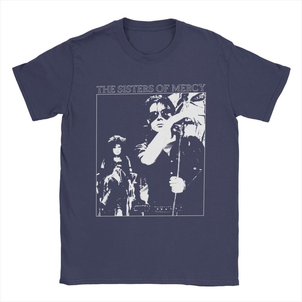 Herren The Sisters Of Mercy T-Shirts 100% Baumwollkleidung Freizeit Kurzarm Rundhals T-Shirts Original T-Shirt