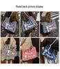 Canvas Striped Tote Bag - Women's College Style Handbag & Shoulder Bag