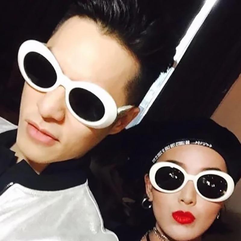 2pcs Oval Round Pop Sun glasses Design shades sunglasses women/men eyewear