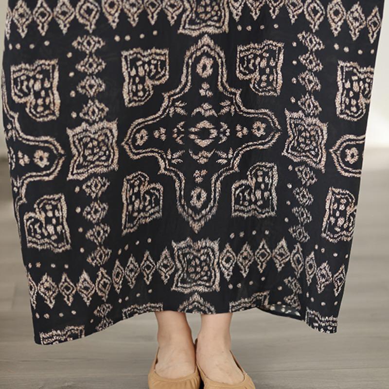 DIMANAF Neues Plus Size Damen Frühling Sommer Langes Kleid Locker Basic Vintage Oversize Langarm Maxi Geblümt 2026