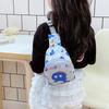 Kid Unicorn Cartoon Dinosaur Chest Bag Polyester Material Fun Print Preschoolers