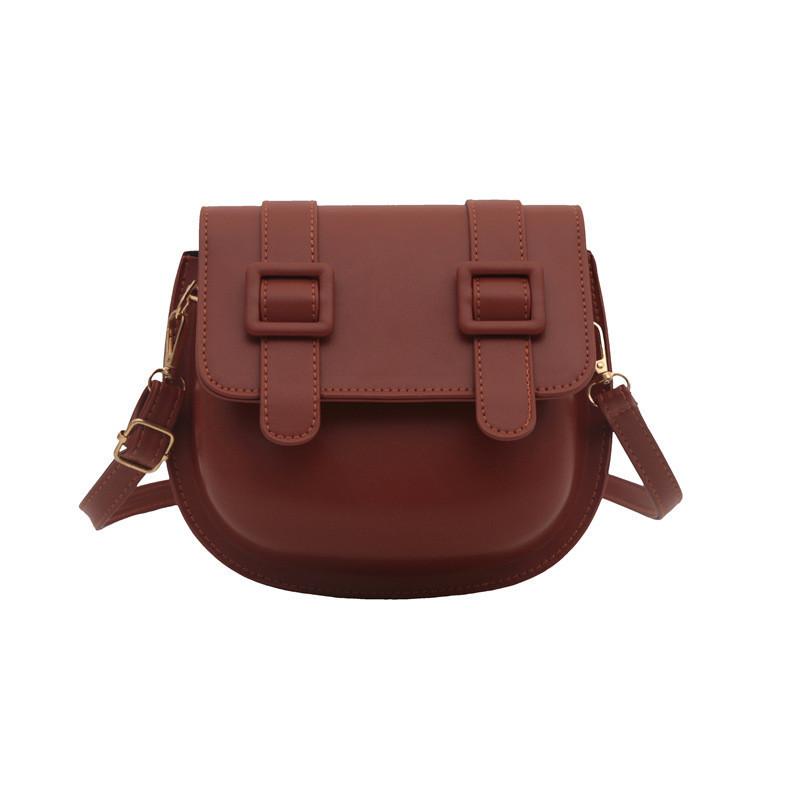 Modern Street Style Pu Leather Square Bag For Women 2024 Summer Trend темно-коричневого