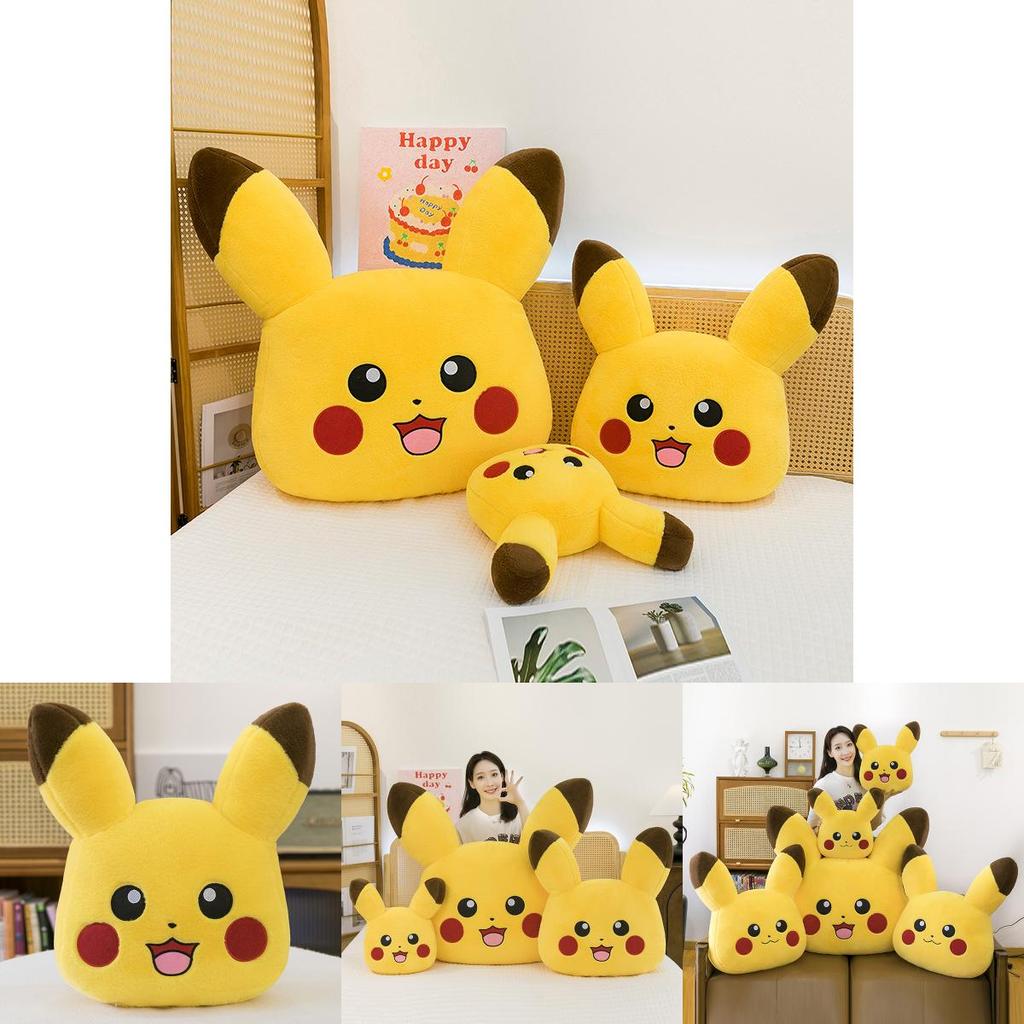 Pokmon Pikachu Plush Toy With Dual Faces Pp Cotton Filling Soft Stuffed Animal For Kids