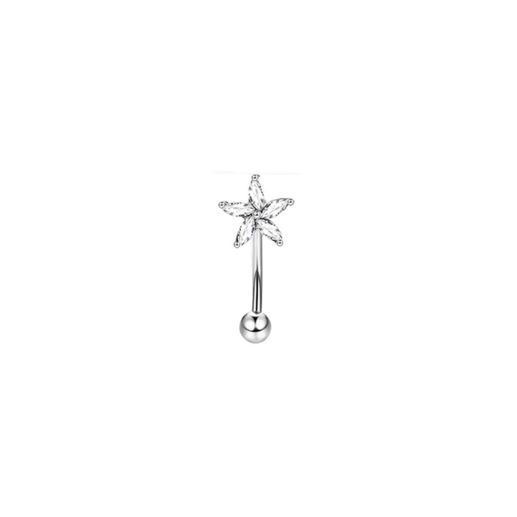 1Pc 16G Curved Barbell Piercing Jewelry for Eyebrow Lip Daith Tragus Helix Rook Cartilage Earring