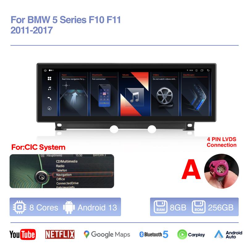 Android13 For BMW 5 Series F10 F11 2011-2017 14.9Inch 8Core Car Multimedia Video Player GPS Navigation Radio Auto Carplay 4G 360