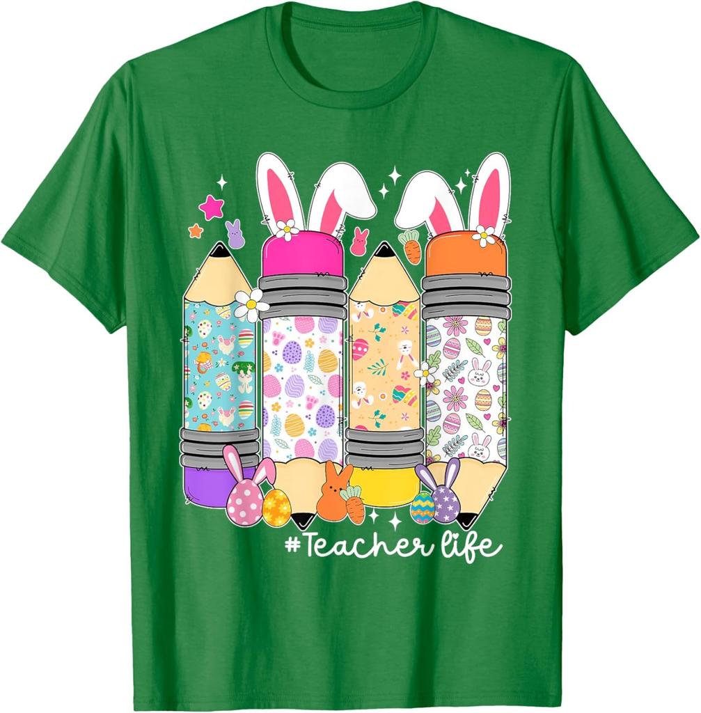 Groovy Sped Teacher Easter Bunny Teaching Easter Day Unisex T-Shirt