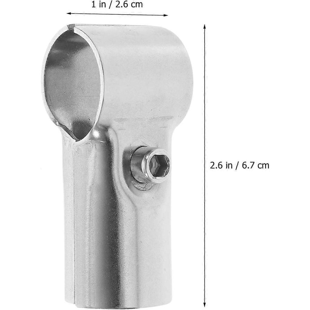4pcs End Clamps T Clip Mesh Fence End Rail T Clamps Stainless Steel Fence Clamp with Screws Nuts for Fence Home Use