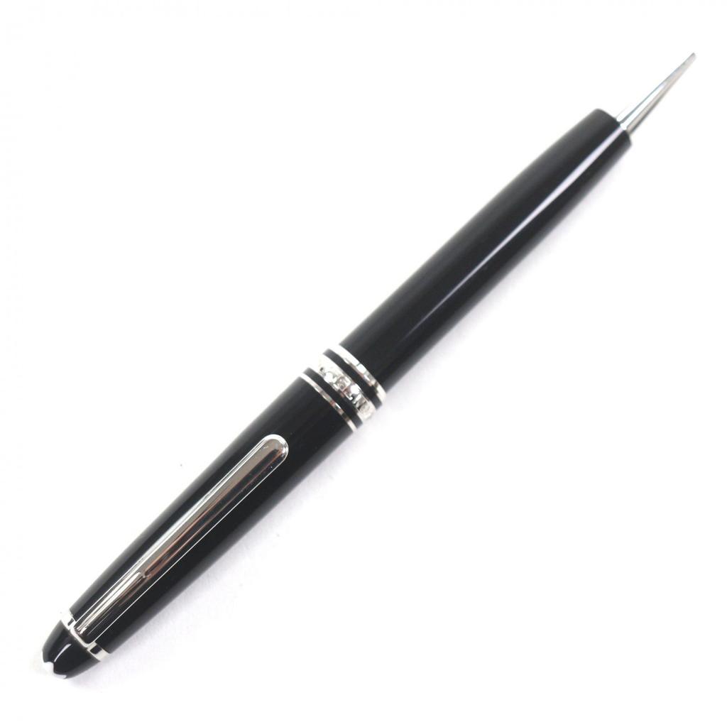 Great MONTBLANC Ballpoint Pen Meisterstück Classic Black Mens Platinum Line Used