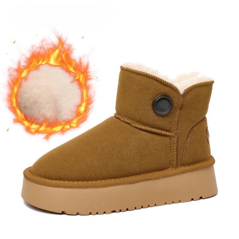 

Женские зимние короткие ботильоны на платформе, искусственная замша, плюшевые, с флисовой подкладкой, теплые, удобные, с подкладкой из искусственного меха, нескользящие, для зимы, для женщин 39