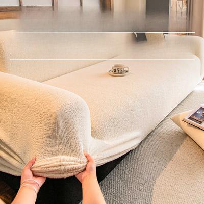Neue Vollabdeckung Sofaüberwurf im Cremestil, fest, rutschfest und kratzfest, für alle Jahreszeiten geeignet, Sitzkissen