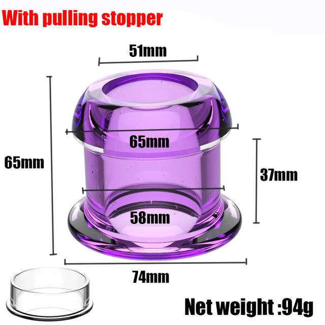 Hollow Anal Plug with Stopper Translucent Visible Anal Dilator Butt Vagina&Anus Peep Expander Fidget BDSM Sex Toys for Women Gay