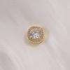 18K Gold-Plated Square Micro-Inlaid Zircon Spacer Beads, Versatile DIY Accessories